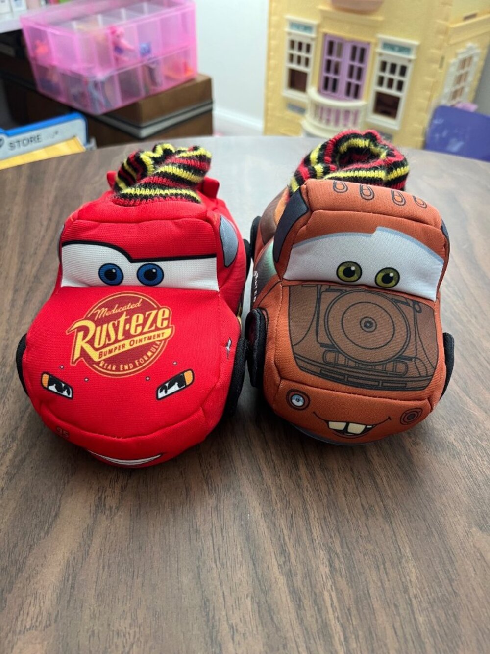 Disney Pixar Cars Slipper LOT & Reversible Lightning McQueen 2-in-1 Plush Toy - Picture 6 of 16